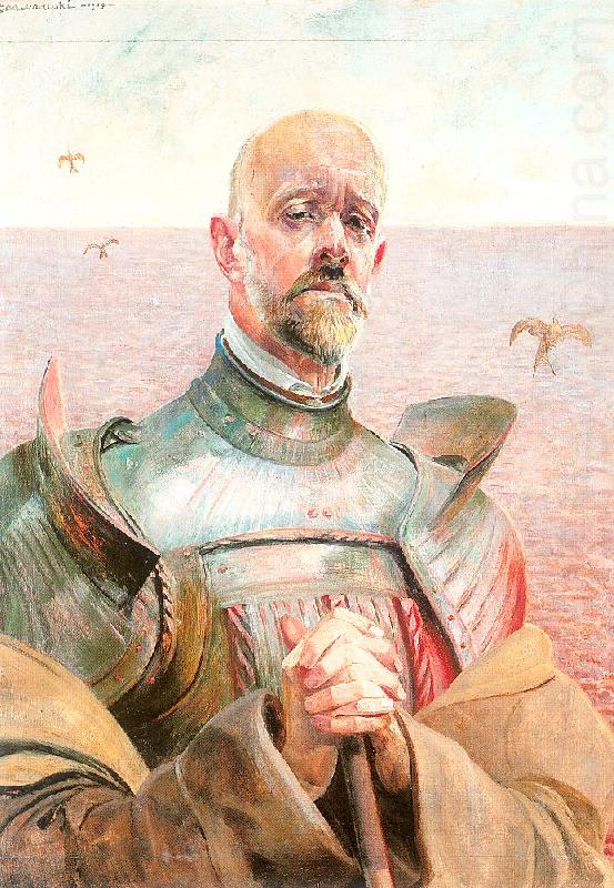 Malczewski, Jacek Self-Portrait in Armor china oil painting image